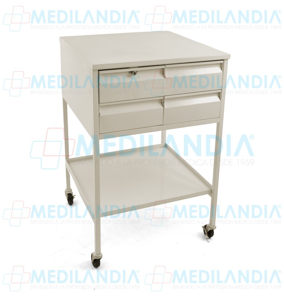 Carro multifuncional con 4 cajones - Carro multifuncional - MEDILANDIA - MEDILANDIA | Tienda de productos y equipos médicos de calidad en México | Soluciones profesionales para clínicas, hospitales y consultorios.