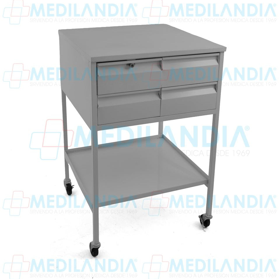 Carro multifuncional con 4 cajones - Carro multifuncional - MEDILANDIA - MEDILANDIA | Tienda de productos y equipos médicos de calidad en México | Soluciones profesionales para clínicas, hospitales y consultorios.