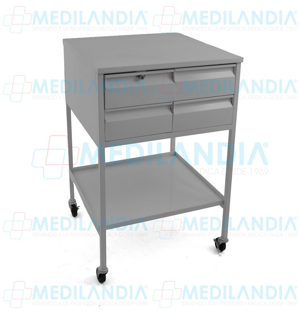 Carro multifuncional con 4 cajones - Carro multifuncional - MEDILANDIA - MEDILANDIA | Tienda de productos y equipos médicos de calidad en México | Soluciones profesionales para clínicas, hospitales y consultorios.