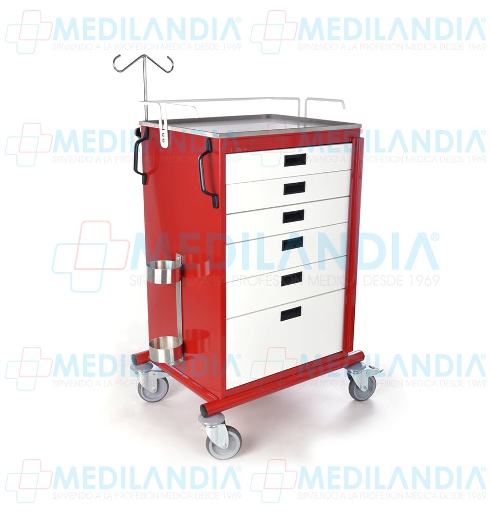 Carro para emergencias (carro rojo) - Carro rojo - CIIASA - MEDILANDIA | Tienda de productos médicos