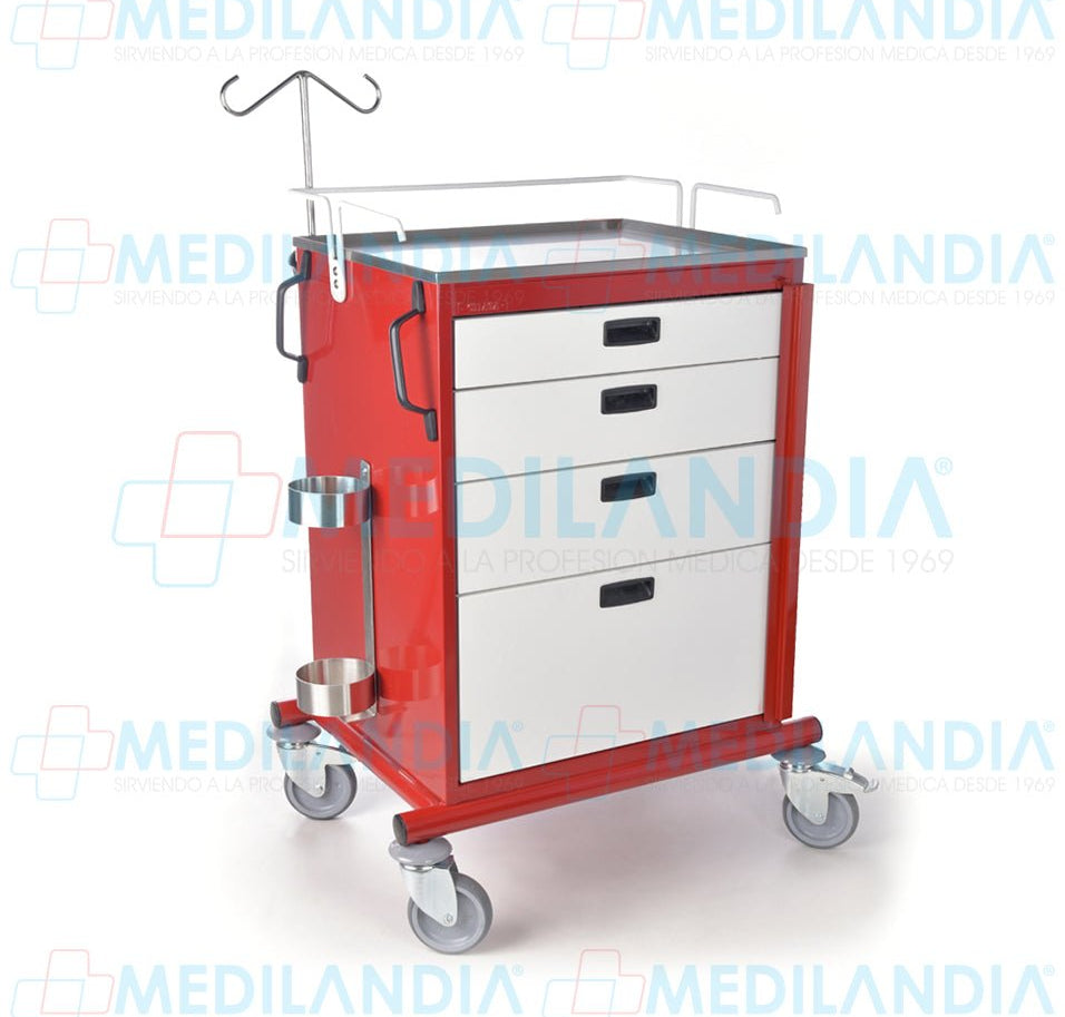 Carro para emergencias (carro rojo) - Carro rojo - CIIASA - MEDILANDIA | Tienda de productos médicos