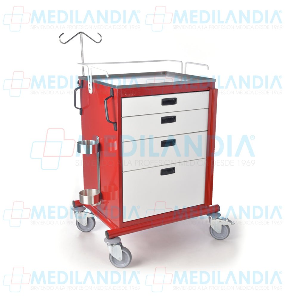 Carro para emergencias (carro rojo) - Carro rojo - CIIASA - MEDILANDIA | Tienda de productos médicos