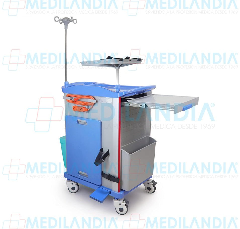 Carro para emergencias (Carro rojo) de plástico ABS - Carro rojo - MEDILANDIA - MEDILANDIA | Tienda de productos y equipos médicos de calidad en México | Soluciones profesionales para clínicas, hospitales y consultorios.