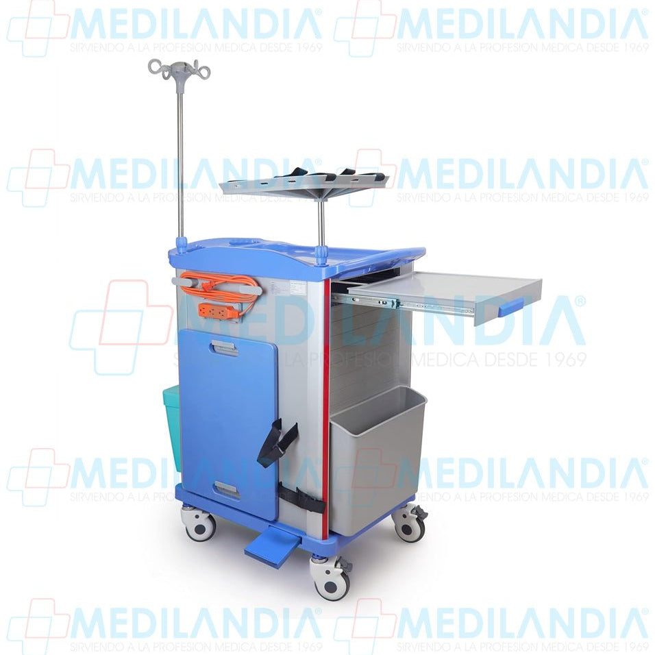 Carro para emergencias (Carro rojo) de plástico ABS - Carro rojo - MEDILANDIA - MEDILANDIA | Tienda de productos y equipos médicos de calidad en México | Soluciones profesionales para clínicas, hospitales y consultorios.