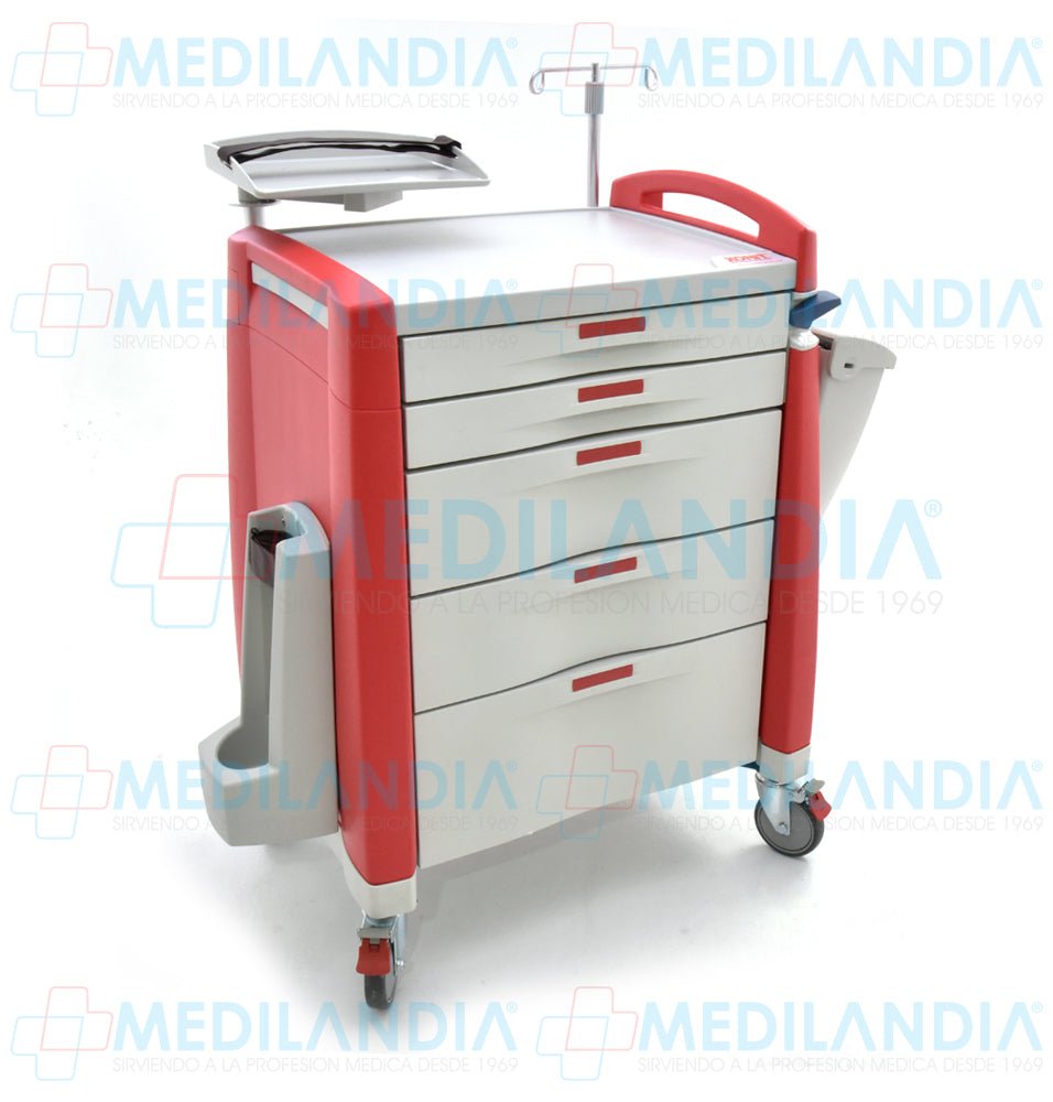 Carro para emergencias (carro rojo) - XONIT - MEDILANDIA | Tienda de productos médicos