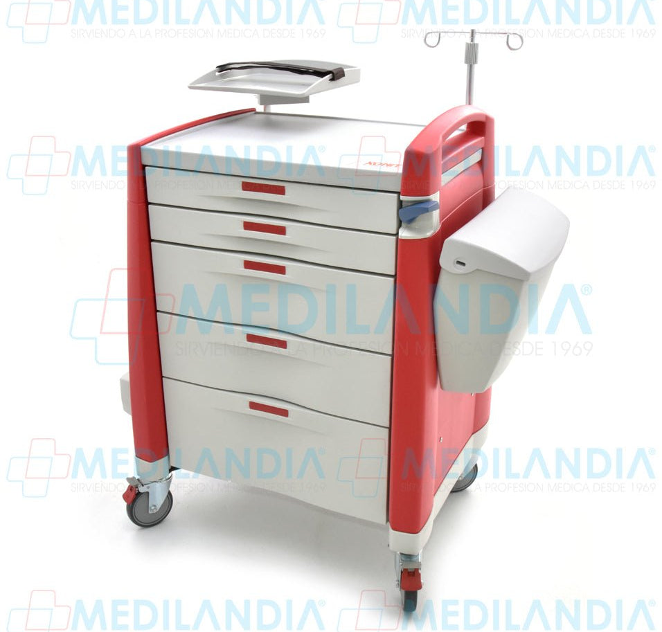 Carro para emergencias (carro rojo) - XONIT - MEDILANDIA | Tienda de productos médicos
