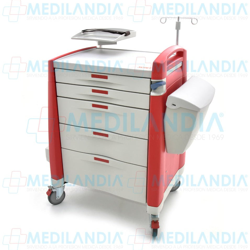 Carro para emergencias (carro rojo) - XONIT - MEDILANDIA | Tienda de productos médicos
