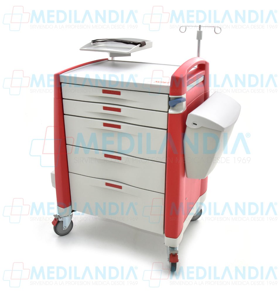 Carro para emergencias (carro rojo) - XONIT - MEDILANDIA | Tienda de productos médicos