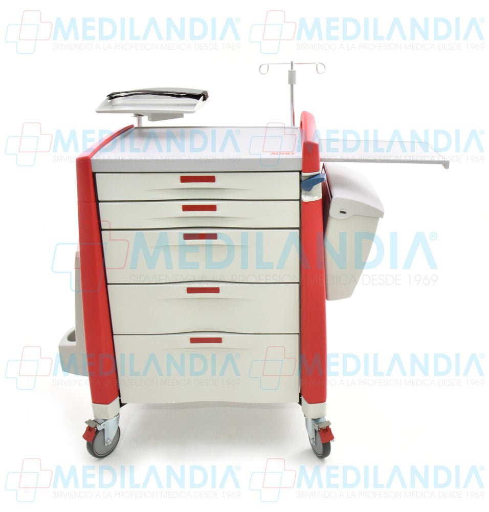 Carro para emergencias (carro rojo) - XONIT - MEDILANDIA | Tienda de productos médicos