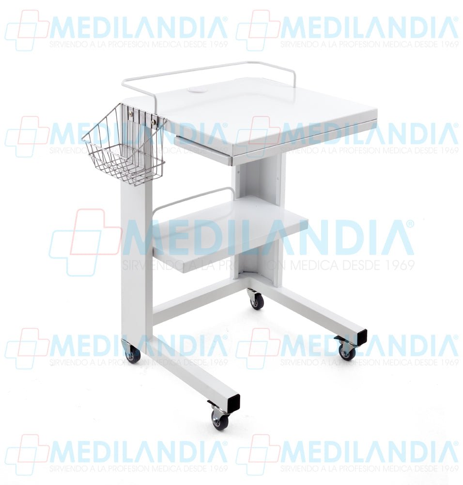 Carro para portátil con canastilla - Carro para portátil - MEDILANDIA - MEDILANDIA | Tienda de productos y equipos médicos de calidad en México | Soluciones profesionales para clínicas, hospitales y consultorios.