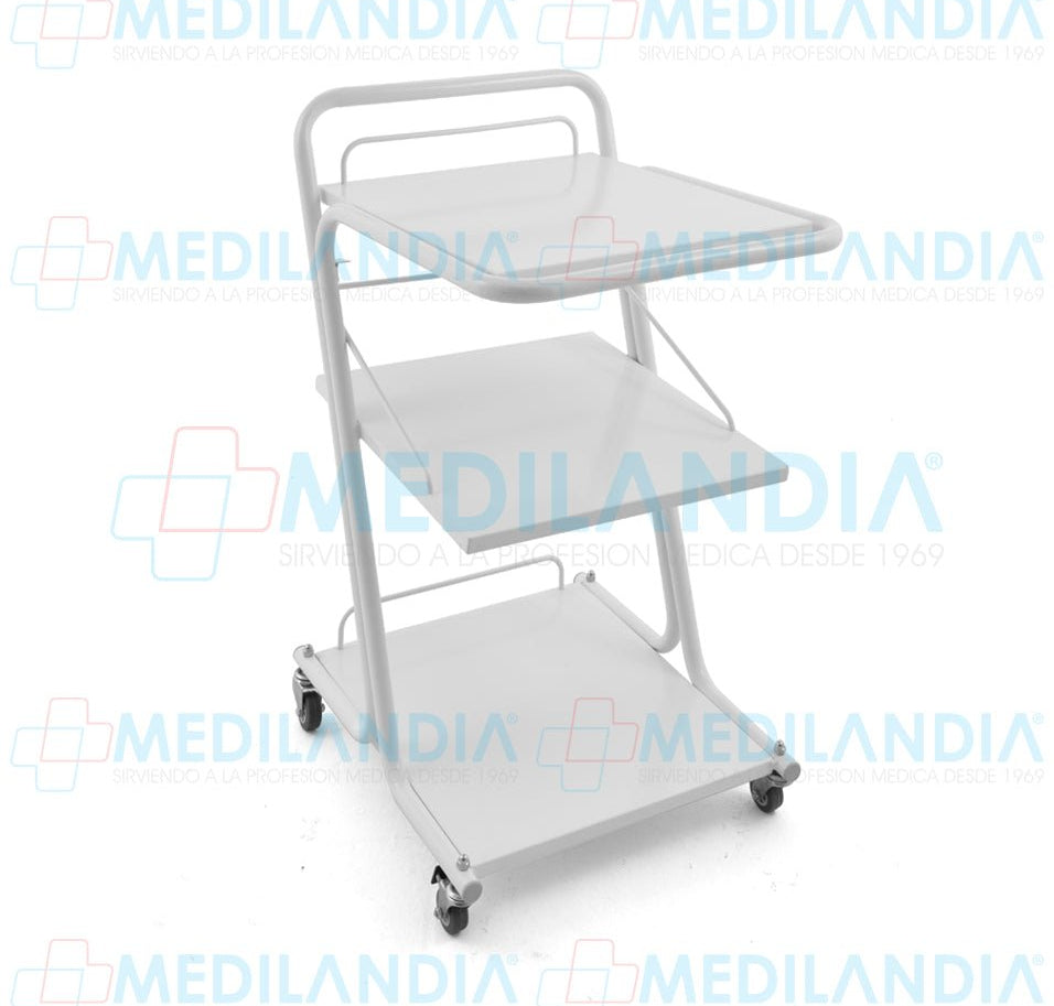 Carro porta equipo básico tubular esmaltado - Carro porta equipo - MEDILANDIA - MEDILANDIA | Tienda de productos y equipos médicos de calidad en México | Soluciones profesionales para clínicas, hospitales y consultorios.