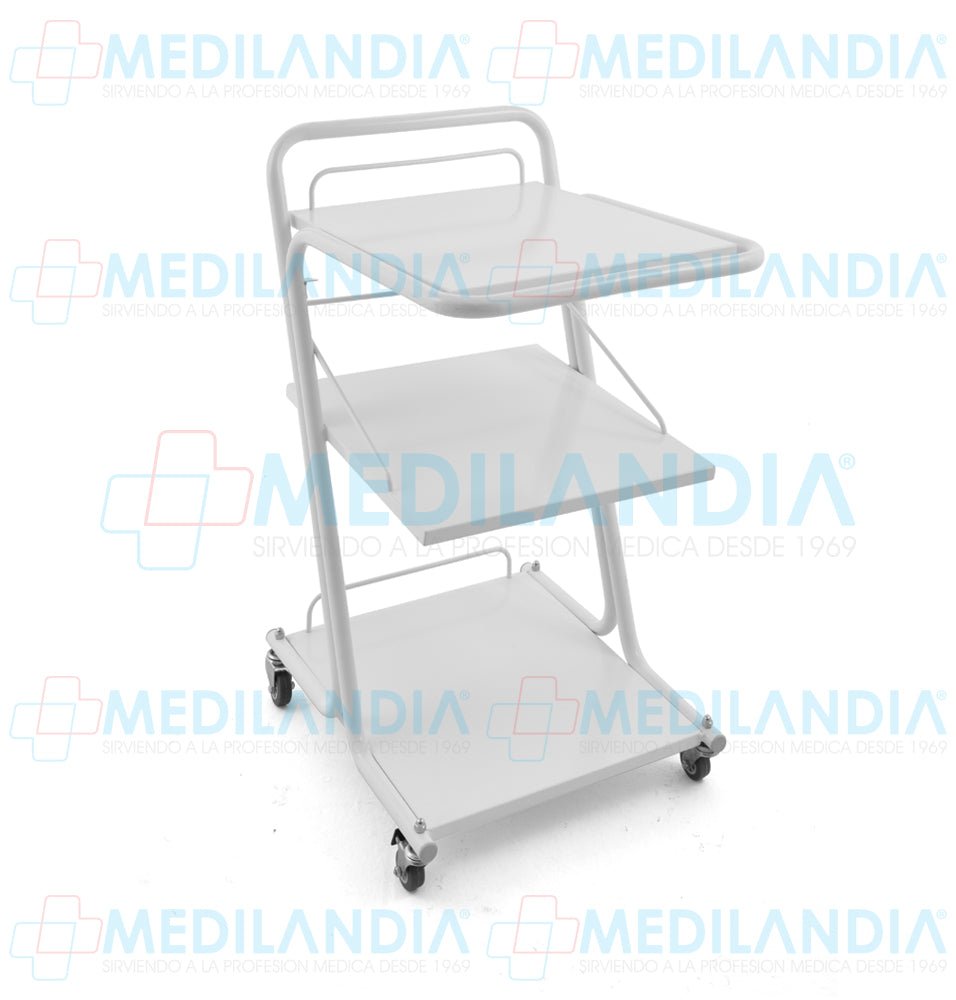 Carro porta equipo básico tubular esmaltado - Carro porta equipo - MEDILANDIA - MEDILANDIA | Tienda de productos y equipos médicos de calidad en México | Soluciones profesionales para clínicas, hospitales y consultorios.