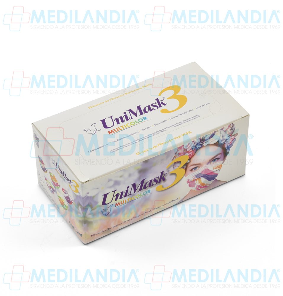 Cubre bocas quirúrgico de 3 capas plisadas múltiples colores - Cubrebocas - UNISEAL - MEDILANDIA | Tienda de productos y equipos médicos de calidad en México | Soluciones profesionales para clínicas, hospitales y consultorios.