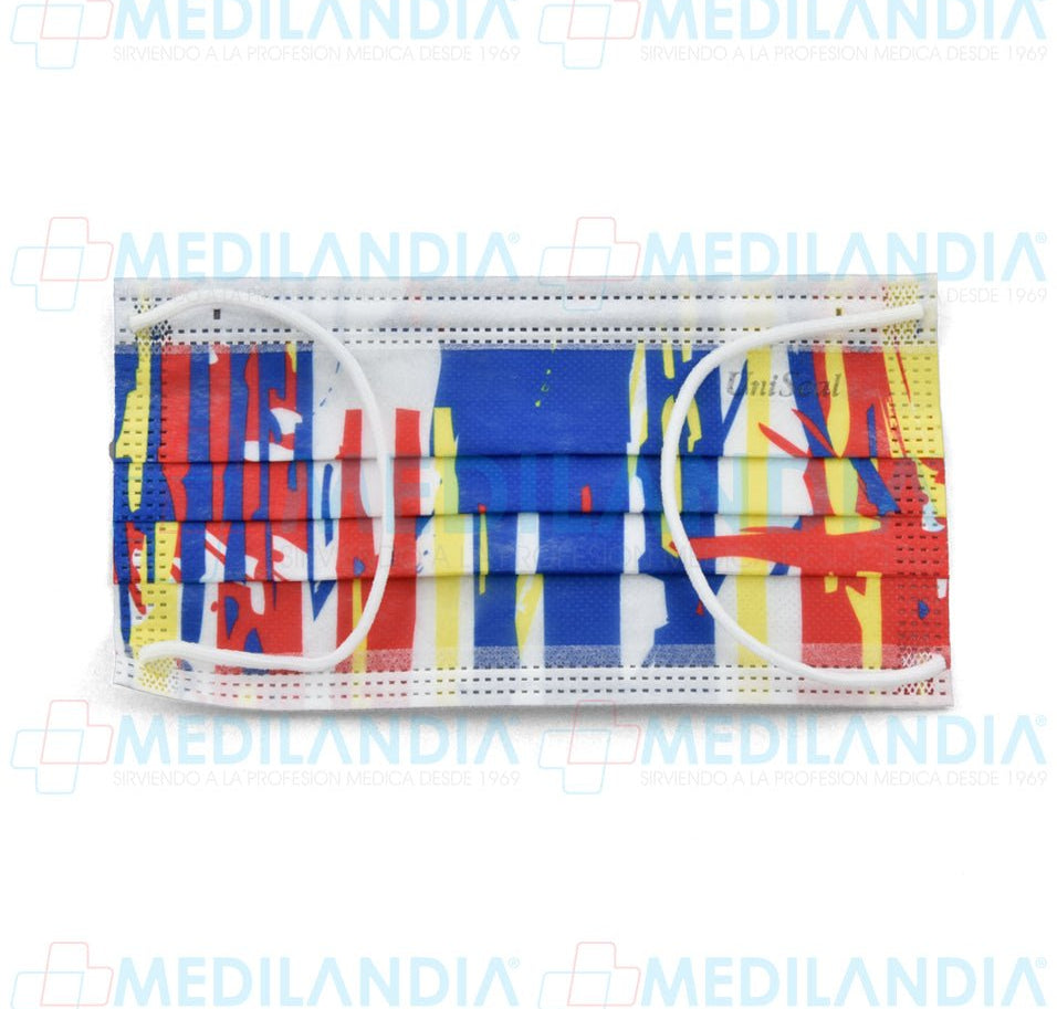 Cubre bocas quirúrgico de 3 capas plisadas múltiples colores - Cubrebocas - UNISEAL - MEDILANDIA | Tienda de productos y equipos médicos de calidad en México | Soluciones profesionales para clínicas, hospitales y consultorios.