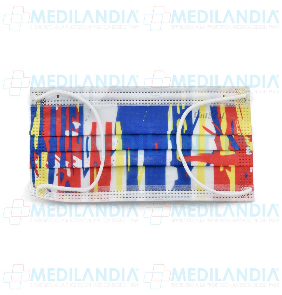 Cubre bocas quirúrgico de 3 capas plisadas múltiples colores - Cubrebocas - UNISEAL - MEDILANDIA | Tienda de productos y equipos médicos de calidad en México | Soluciones profesionales para clínicas, hospitales y consultorios.