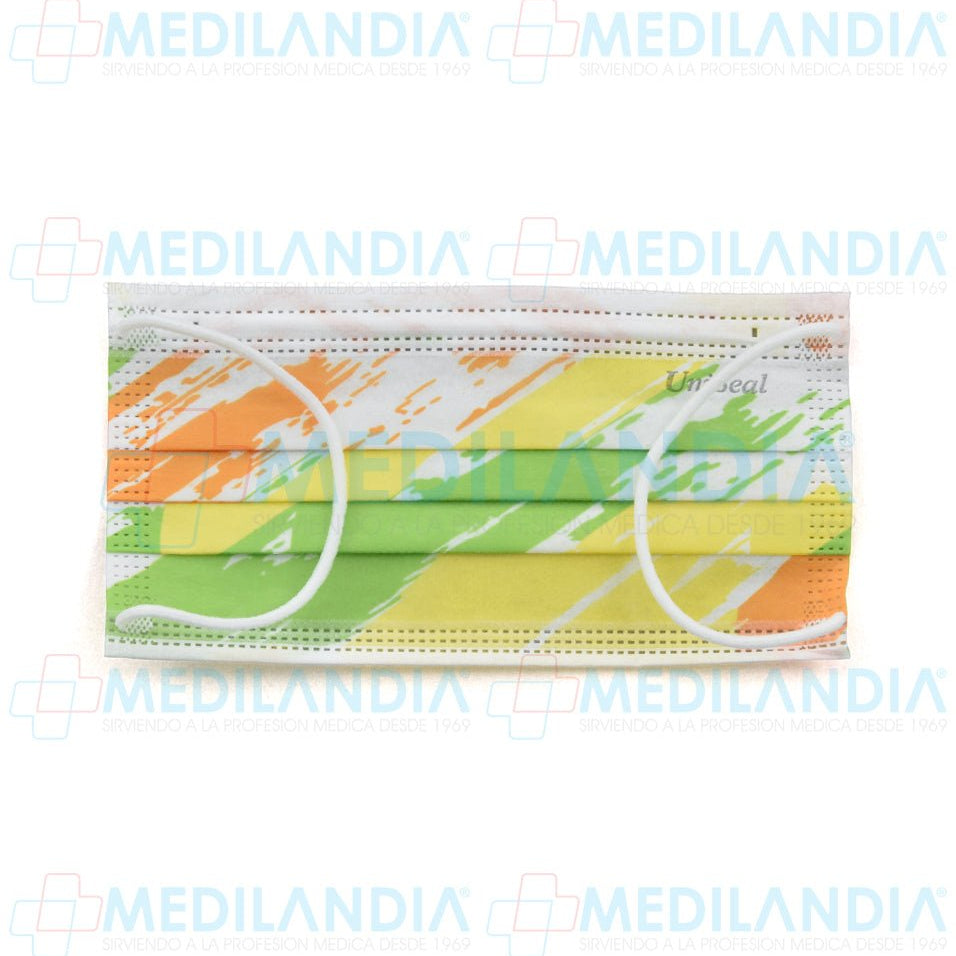 Cubre bocas quirúrgico de 3 capas plisadas múltiples colores - Cubrebocas - UNISEAL - MEDILANDIA | Tienda de productos y equipos médicos de calidad en México | Soluciones profesionales para clínicas, hospitales y consultorios.