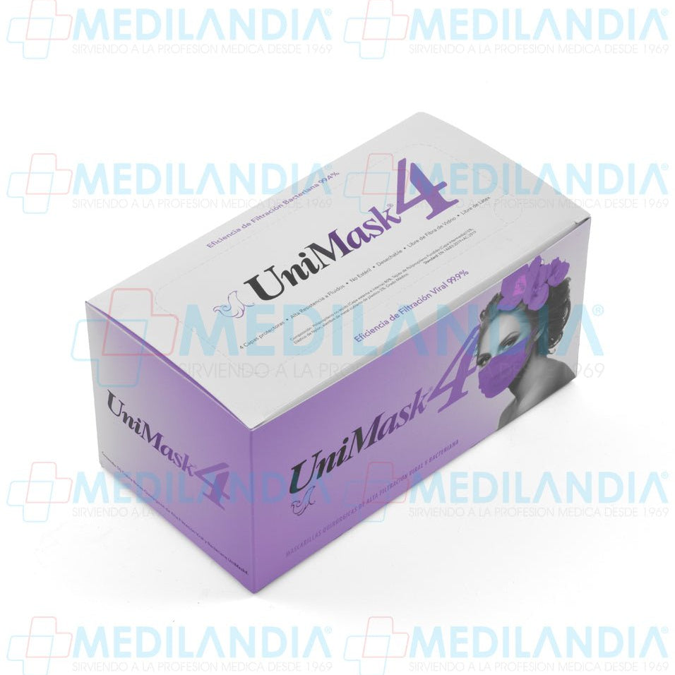 Cubre bocas quirúrgico de 4 capas plisadas - Cubrebocas - UNISEAL - MEDILANDIA | Tienda de productos y equipos médicos de calidad en México | Soluciones profesionales para clínicas, hospitales y consultorios.