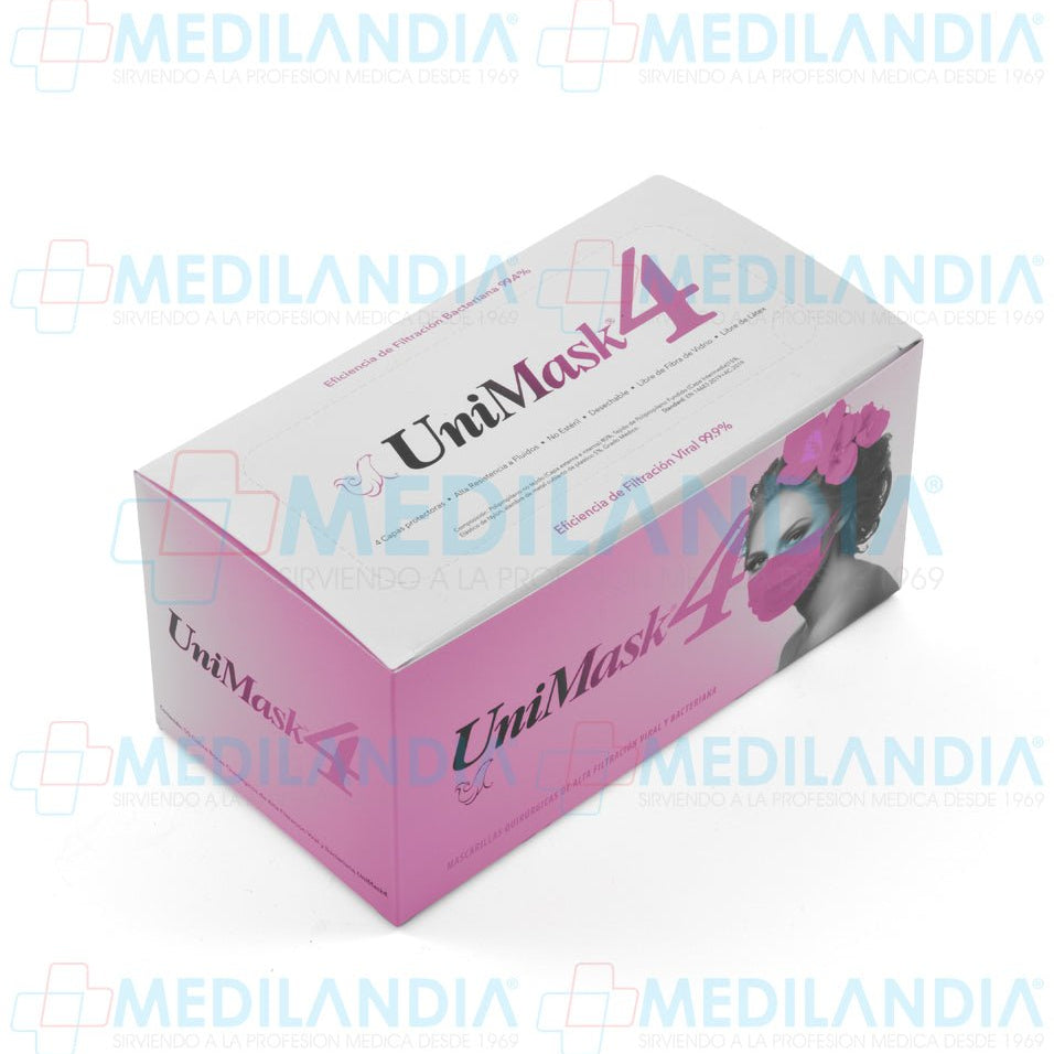Cubre bocas quirúrgico de 4 capas plisadas - Cubrebocas - UNISEAL - MEDILANDIA | Tienda de productos y equipos médicos de calidad en México | Soluciones profesionales para clínicas, hospitales y consultorios.