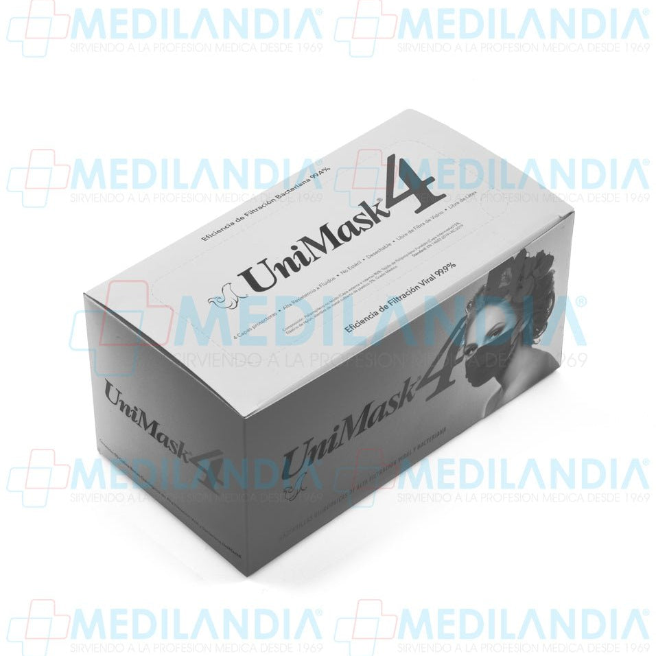 Cubre bocas quirúrgico de 4 capas plisadas - Cubrebocas - UNISEAL - MEDILANDIA | Tienda de productos y equipos médicos de calidad en México | Soluciones profesionales para clínicas, hospitales y consultorios.