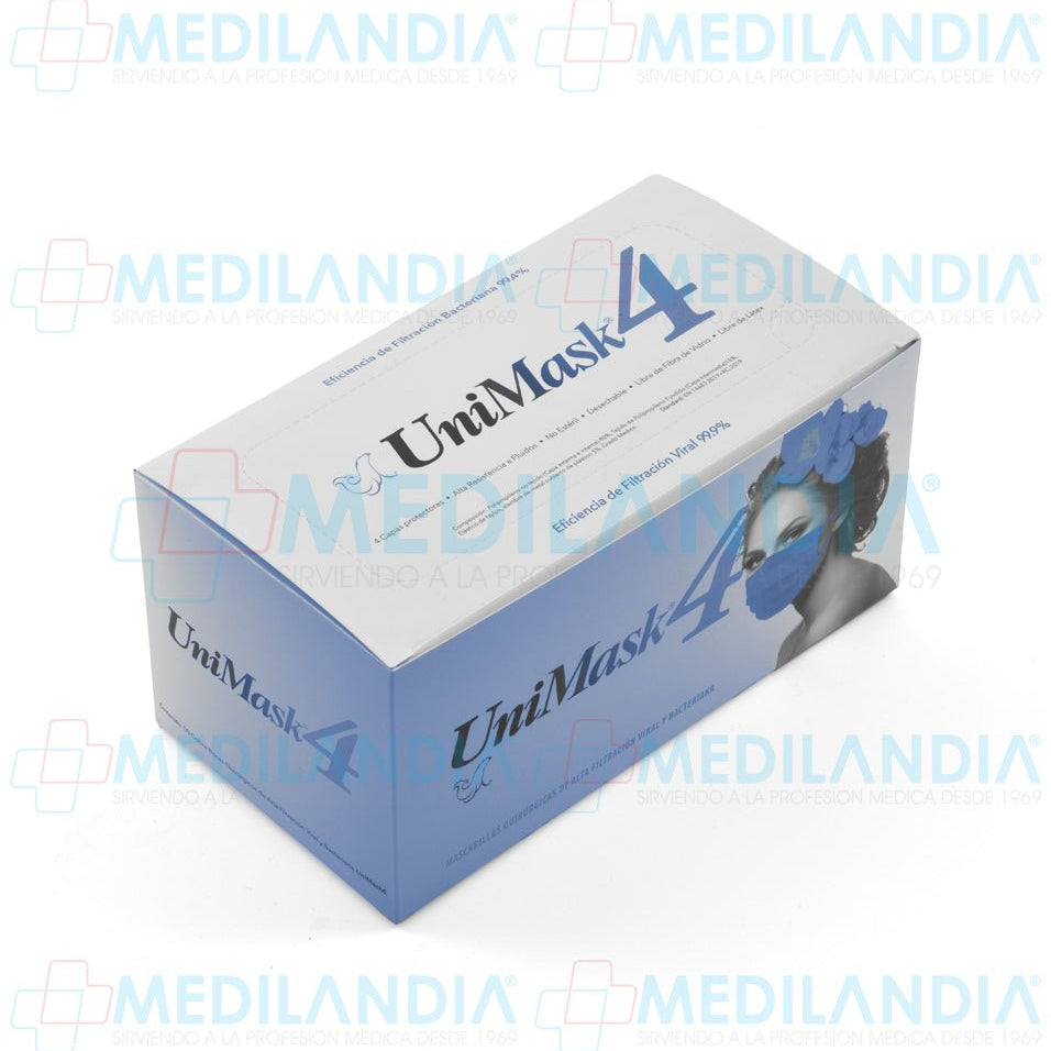 Cubre bocas quirúrgico de 4 capas plisadas - Cubrebocas - UNISEAL - MEDILANDIA | Tienda de productos y equipos médicos de calidad en México | Soluciones profesionales para clínicas, hospitales y consultorios.