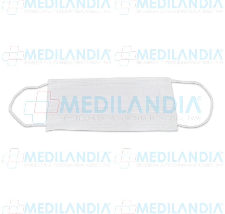 Cubrebocas de 3 pliegues Blanco - Cubrebocas - AMBIDERM - MEDILANDIA | Tienda de productos médicos
