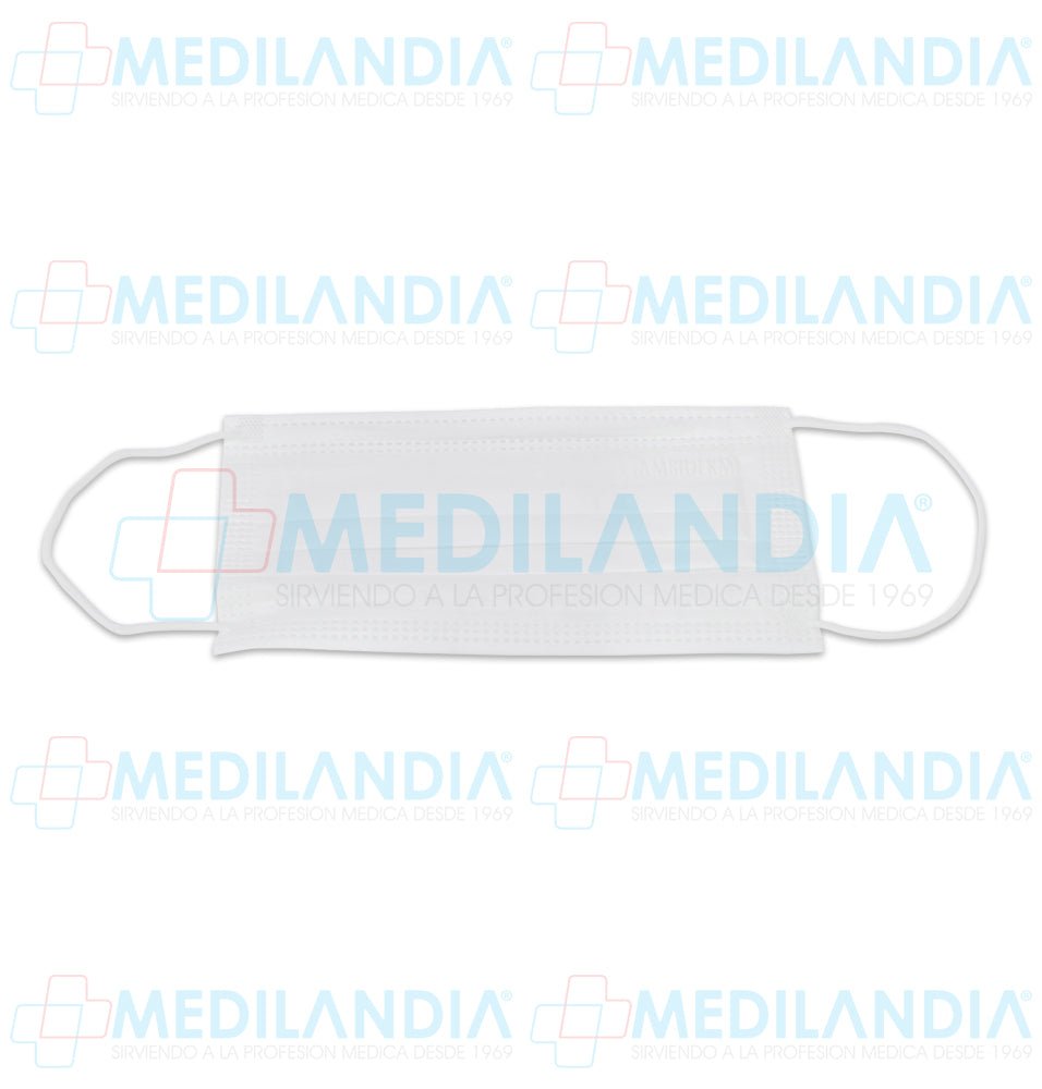 Cubrebocas de 3 pliegues Blanco - Cubrebocas - AMBIDERM - MEDILANDIA | Tienda de productos médicos