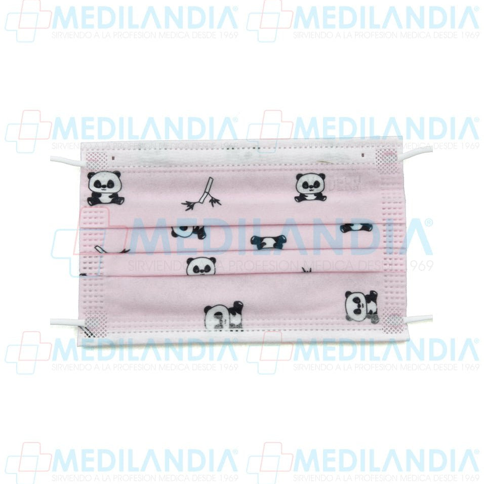 Cubrebocas de 3 pliegues Infantil con estampado de pandas - Cubrebocas - AMBIDERM - MEDILANDIA | Tienda de productos y equipos médicos de calidad en México | Soluciones profesionales para clínicas, hospitales y consultorios.