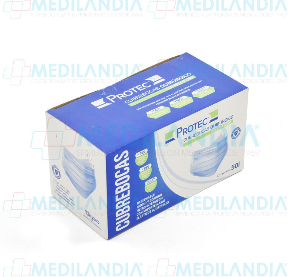 Cubrebocas quirúrgico de 3 capas termosellado caja con 50 piezas - Cubrebocas - AMBIDERM - MEDILANDIA | Tienda de productos y equipos médicos de calidad en México | Soluciones profesionales para clínicas, hospitales y consultorios.