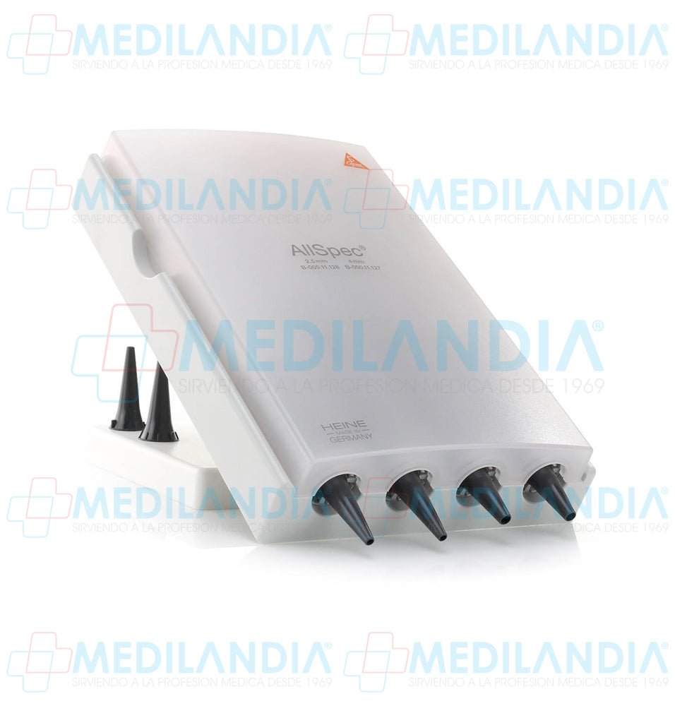Dispensador de conos desechables para otoscópio - Dispensador de conos - HEINE - MEDILANDIA | Tienda de productos y equipos médicos de calidad en México | Soluciones profesionales para clínicas, hospitales y consultorios.