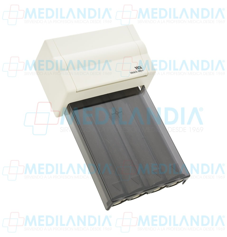 Dispensador de espéculos descartables para otoscopio - Dispensador de espéculos - WELCH ALLYN- MEDILANDIA | Tienda de productos y equipos médicos de calidad en México | Soluciones profesionales para clínicas, hospitales y consultorios.