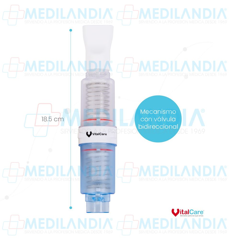 Ejercitador pulmonar IMT/PEP de doble acción (2 en 1) para entrenamiento respiratorio - Ejercitador pulmonar - VITALCARE- MEDILANDIA | Tienda de productos y equipos médicos de calidad en México | Soluciones profesionales para clínicas, hospitales y consultorios.