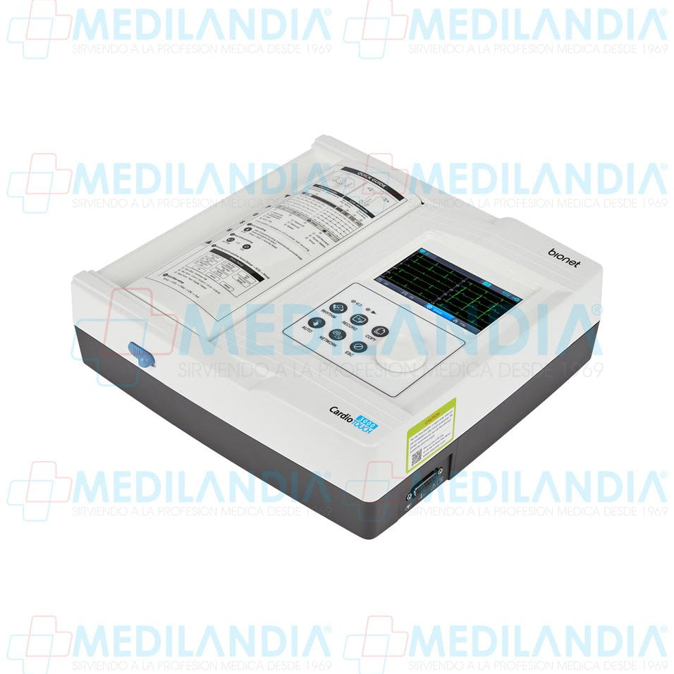 Electro cardiógrafo ECG / EKG de 12 canales con pantalla táctil de 4.3” - Electrocardiógrafo - BIONET - MEDILANDIA | Tienda de productos y equipos médicos de calidad en México | Soluciones profesionales para clínicas, hospitales y consultorios.