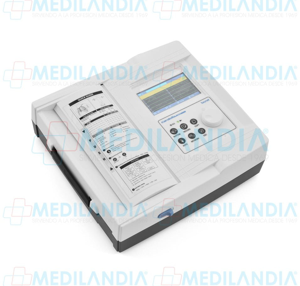Electro cardiógrafo ECG / EKG de 12 canales con pantalla táctil de 4.3” - Electrocardiógrafo - BIONET - MEDILANDIA | Tienda de productos y equipos médicos de calidad en México | Soluciones profesionales para clínicas, hospitales y consultorios.