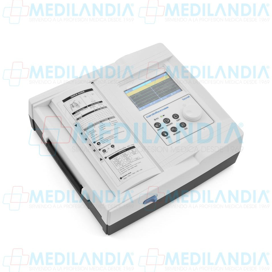 Electro cardiógrafo ECG / EKG de 12 canales con pantalla táctil de 4.3” - Electrocardiógrafo - BIONET - MEDILANDIA | Tienda de productos y equipos médicos de calidad en México | Soluciones profesionales para clínicas, hospitales y consultorios.