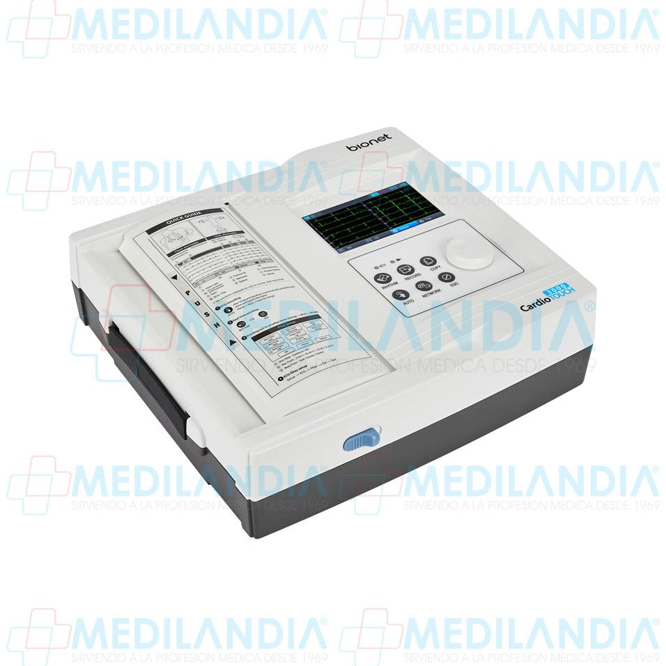 Electro cardiógrafo ECG / EKG de 12 canales con pantalla táctil de 4.3” - Electrocardiógrafo - BIONET - MEDILANDIA | Tienda de productos y equipos médicos de calidad en México | Soluciones profesionales para clínicas, hospitales y consultorios.