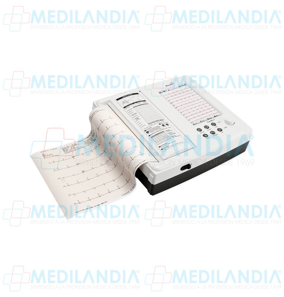 Electro cardiógrafo ECG / EKG de 12 canales con pantalla táctil de 7” - Electrocardiógrafo - BIONET - MEDILANDIA | Tienda de productos y equipos médicos de calidad en México | Soluciones profesionales para clínicas, hospitales y consultorios.