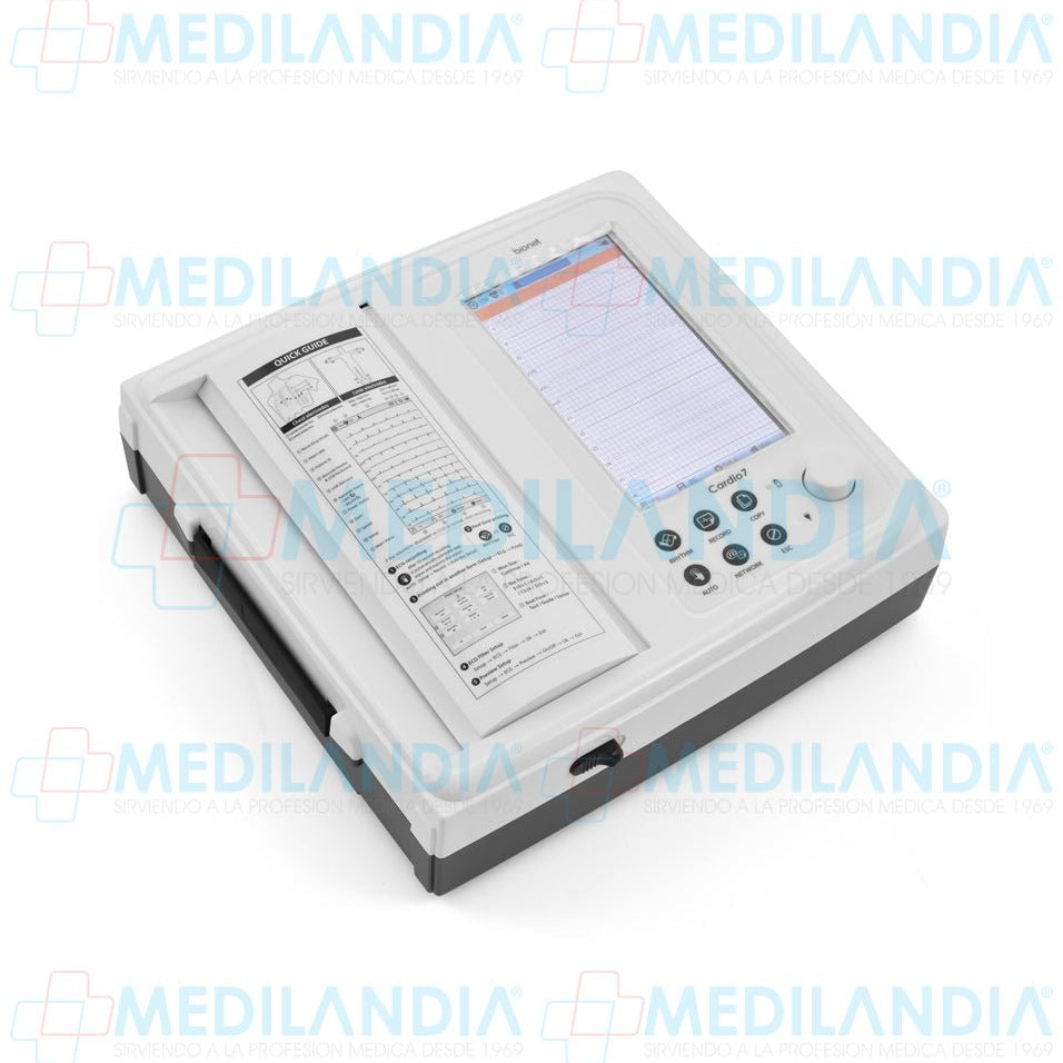 Electro cardiógrafo ECG / EKG de 12 canales con pantalla táctil de 7” - Electrocardiógrafo - BIONET - MEDILANDIA | Tienda de productos y equipos médicos de calidad en México | Soluciones profesionales para clínicas, hospitales y consultorios.