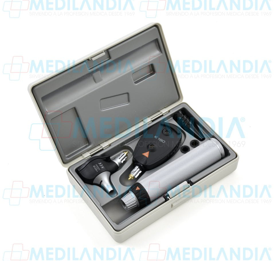 Estuche de diagnóstico con oftalmoscopio otoscopio y mango - Estuche de diagnostico - HEINE - MEDILANDIA | Tienda de productos y equipos médicos de calidad en México | Soluciones profesionales para clínicas, hospitales y consultorios.