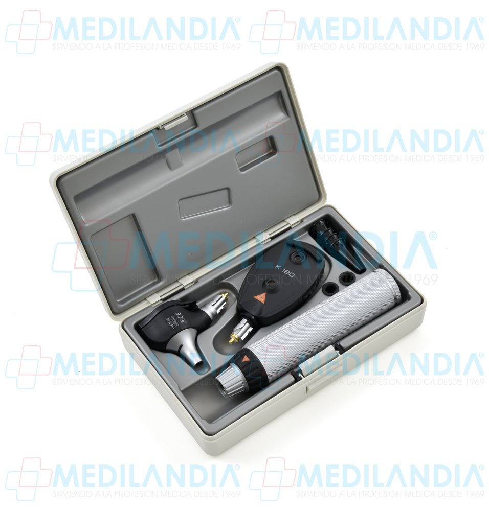 Estuche de diagnóstico con oftalmoscopio otoscopio y mango - Estuche de diagnostico - HEINE - MEDILANDIA | Tienda de productos y equipos médicos de calidad en México | Soluciones profesionales para clínicas, hospitales y consultorios.
