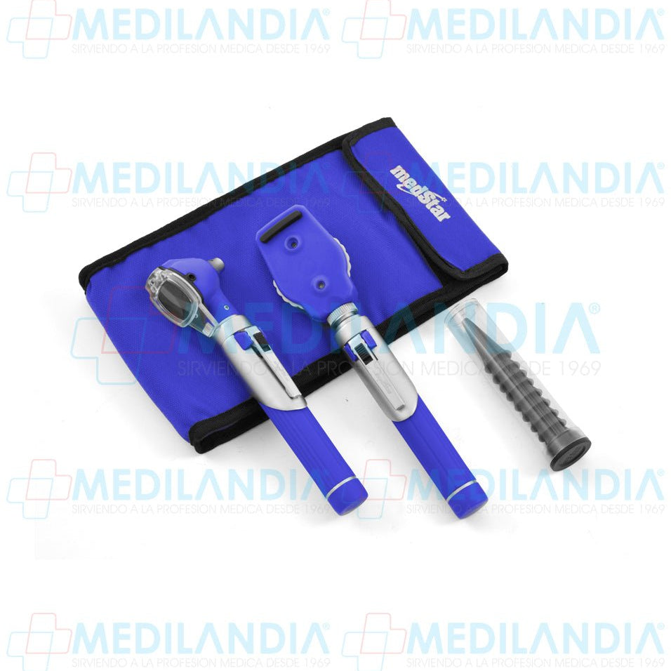  Estuche de diagnóstico con oftalmoscopio y otoscopio iluminación de fibra óptica - Estuche de diagnostico - MEDSTAR- MEDILANDIA | Tienda de productos y equipos médicos de calidad en México | Soluciones profesionales para clínicas, hospitales y consultorios.