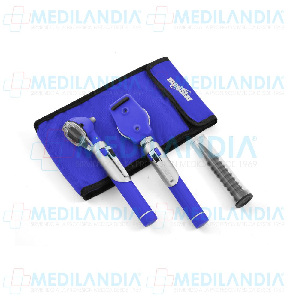  Estuche de diagnóstico con oftalmoscopio y otoscopio iluminación de fibra óptica - Estuche de diagnostico - MEDSTAR- MEDILANDIA | Tienda de productos y equipos médicos de calidad en México | Soluciones profesionales para clínicas, hospitales y consultorios.