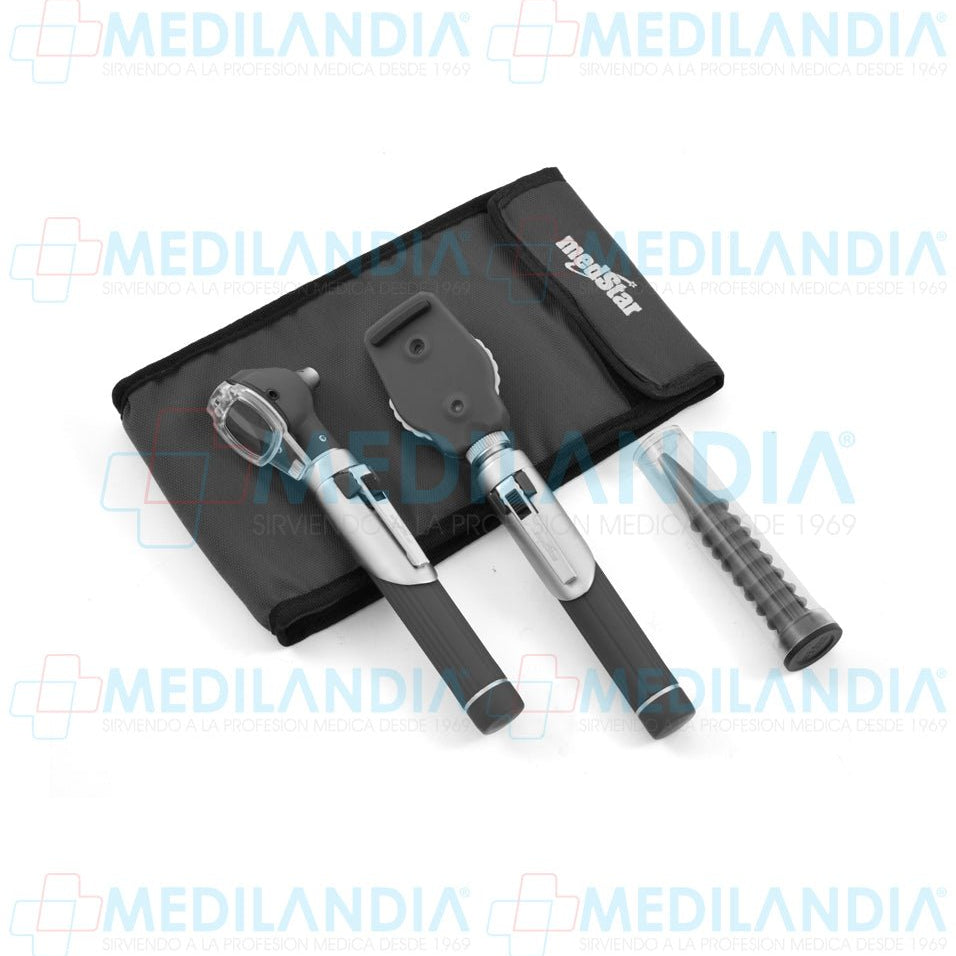  Estuche de diagnóstico con oftalmoscopio y otoscopio iluminación de fibra óptica - Estuche de diagnostico - MEDSTAR- MEDILANDIA | Tienda de productos y equipos médicos de calidad en México | Soluciones profesionales para clínicas, hospitales y consultorios.