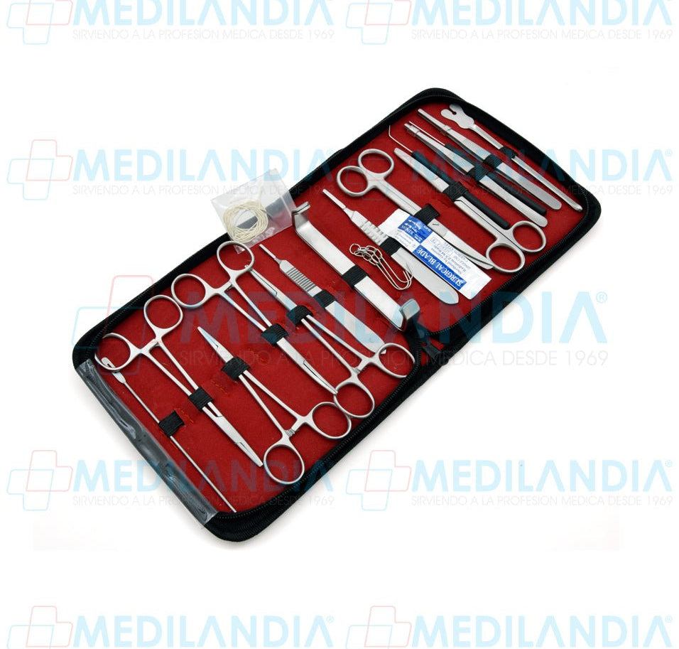 Estuche de disección con 20 piezas - Estuche de disección - HERGOM - MEDILANDIA | Tienda de productos y equipos médicos de calidad en México | Soluciones profesionales para clínicas, hospitales y consultorios.