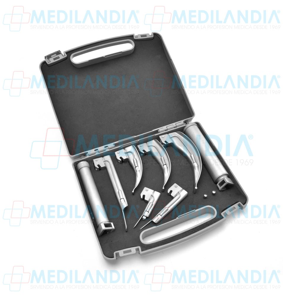 Estuche de laringoscopio con 6 hojas - Estuche de laringoscopio - HEMCO - MEDILANDIA | Tienda de productos médicos
