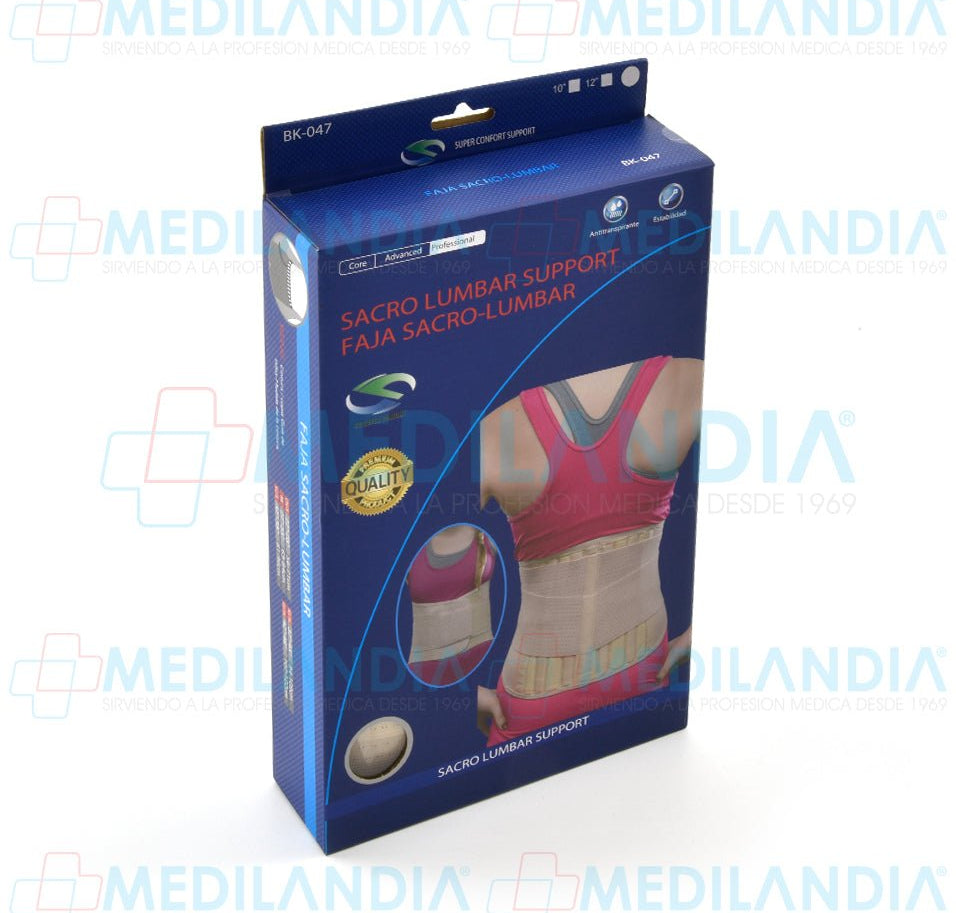 Faja sacro lumbar reforzada de 10” o 12” de alto - Faja - SUPER CONFORT- MEDILANDIA | Tienda de productos y equipos médicos de calidad en México | Soluciones profesionales para clínicas, hospitales y consultorios.