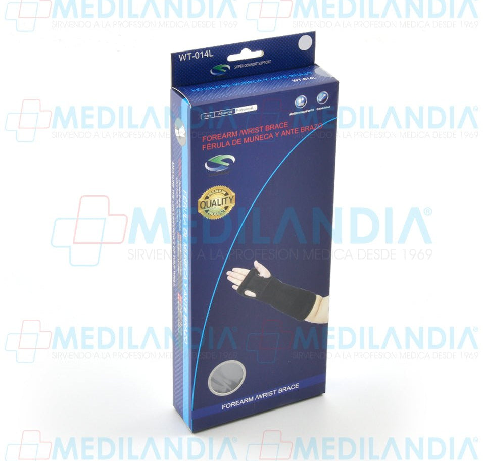 Férula para inmovilización de muñeca y antebrazo con varillas rígidas - Muñequera - SUPER CONFORT- MEDILANDIA | Tienda de productos y equipos médicos de calidad en México | Soluciones profesionales para clínicas, hospitales y consultorios.