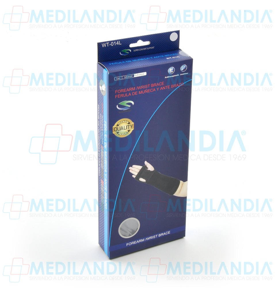 Férula para inmovilización de muñeca y antebrazo con varillas rígidas - Muñequera - SUPER CONFORT- MEDILANDIA | Tienda de productos y equipos médicos de calidad en México | Soluciones profesionales para clínicas, hospitales y consultorios.