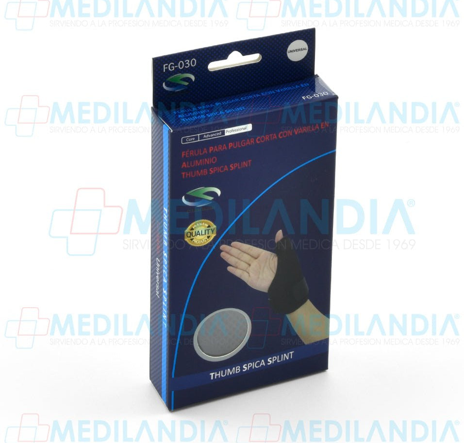 Férula para pulgas corta con varilla de aluminio ambidiestra - Muñequera - SUPER CONFORT- MEDILANDIA | Tienda de productos y equipos médicos de calidad en México | Soluciones profesionales para clínicas, hospitales y consultorios.