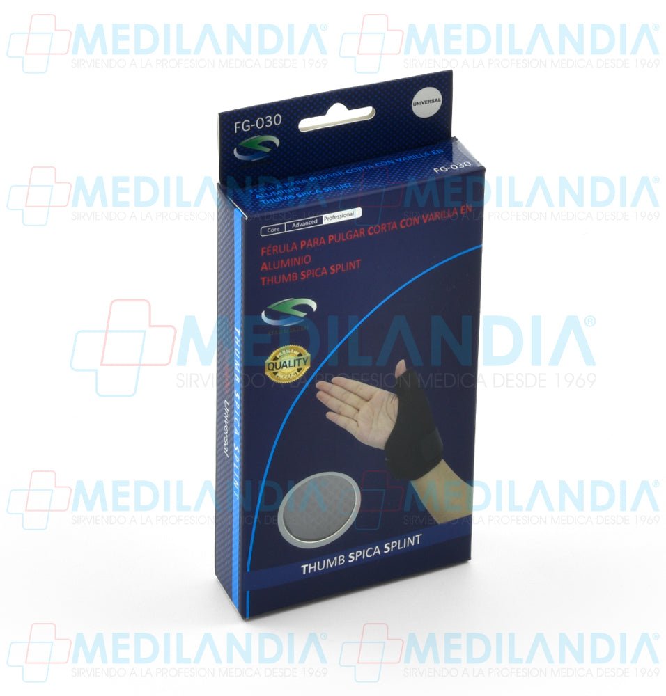 Férula para pulgas corta con varilla de aluminio ambidiestra - Muñequera - SUPER CONFORT- MEDILANDIA | Tienda de productos y equipos médicos de calidad en México | Soluciones profesionales para clínicas, hospitales y consultorios.
