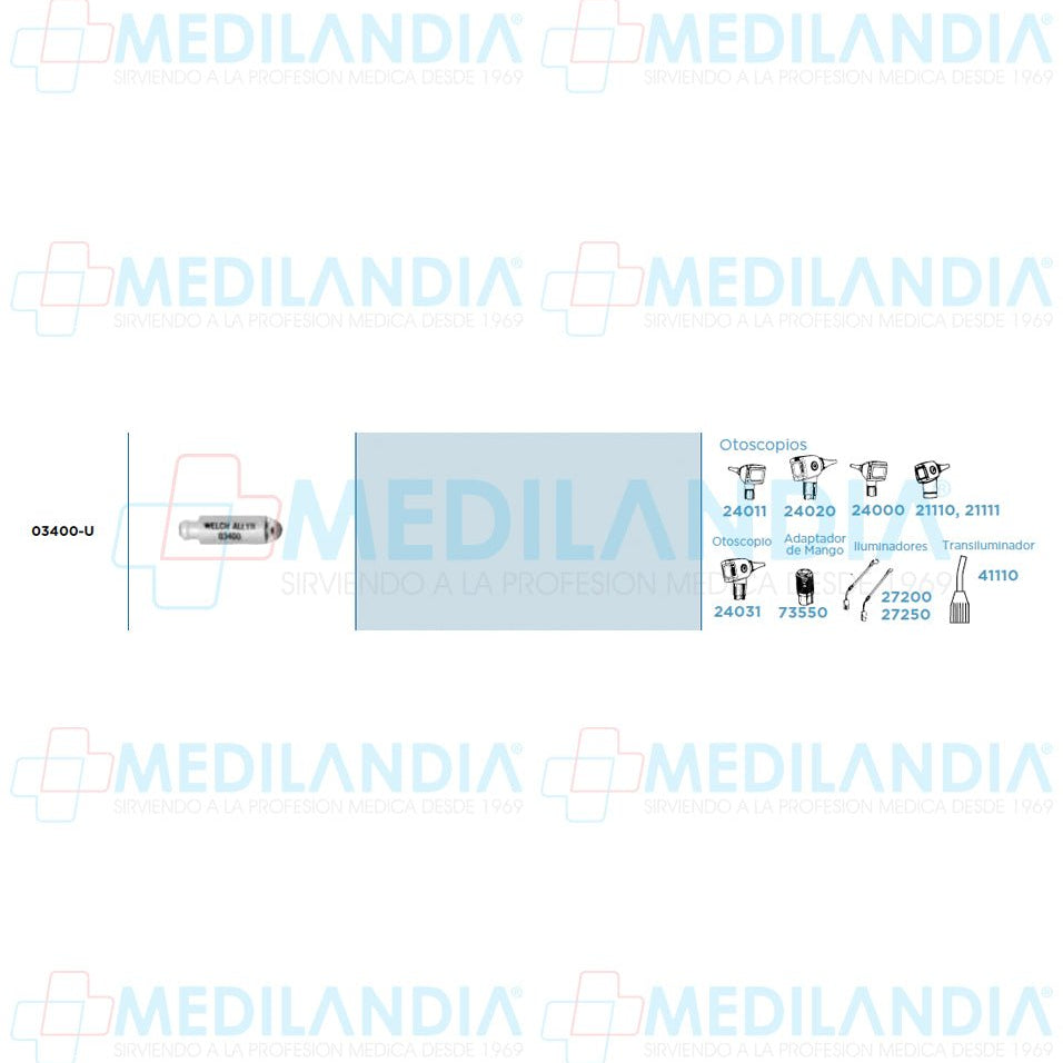 Foco Welch Allyn 03400 03400 - u 2.5v - Foco - WELCH ALLYN - MEDILANDIA | Tienda de productos médicos